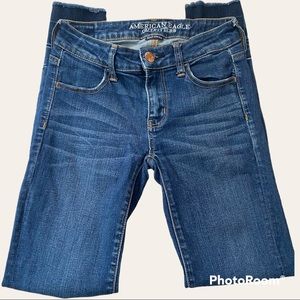 American Eagle Outfitters Super Stretch Jeggings with Distressed  Detail